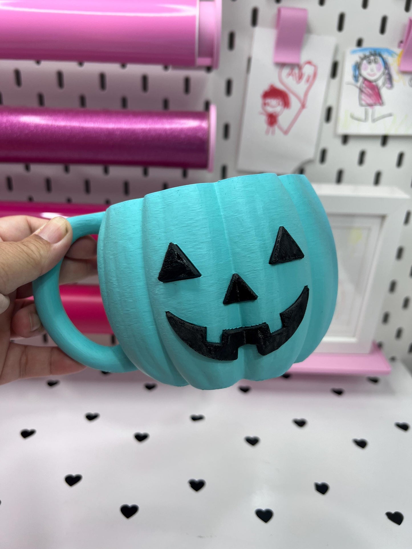 Pumpkin Ice Cream Pint Holder | Ice Cream Sleeve | Spooky Jack-o'-Lantern Ice Cream Pint Holder | Halloween Pint Cozy with Spoon Slot