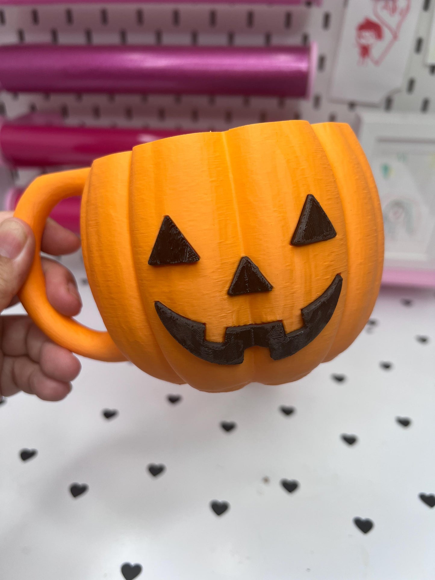Pumpkin Ice Cream Pint Holder | Ice Cream Sleeve | Spooky Jack-o'-Lantern Ice Cream Pint Holder | Halloween Pint Cozy with Spoon Slot