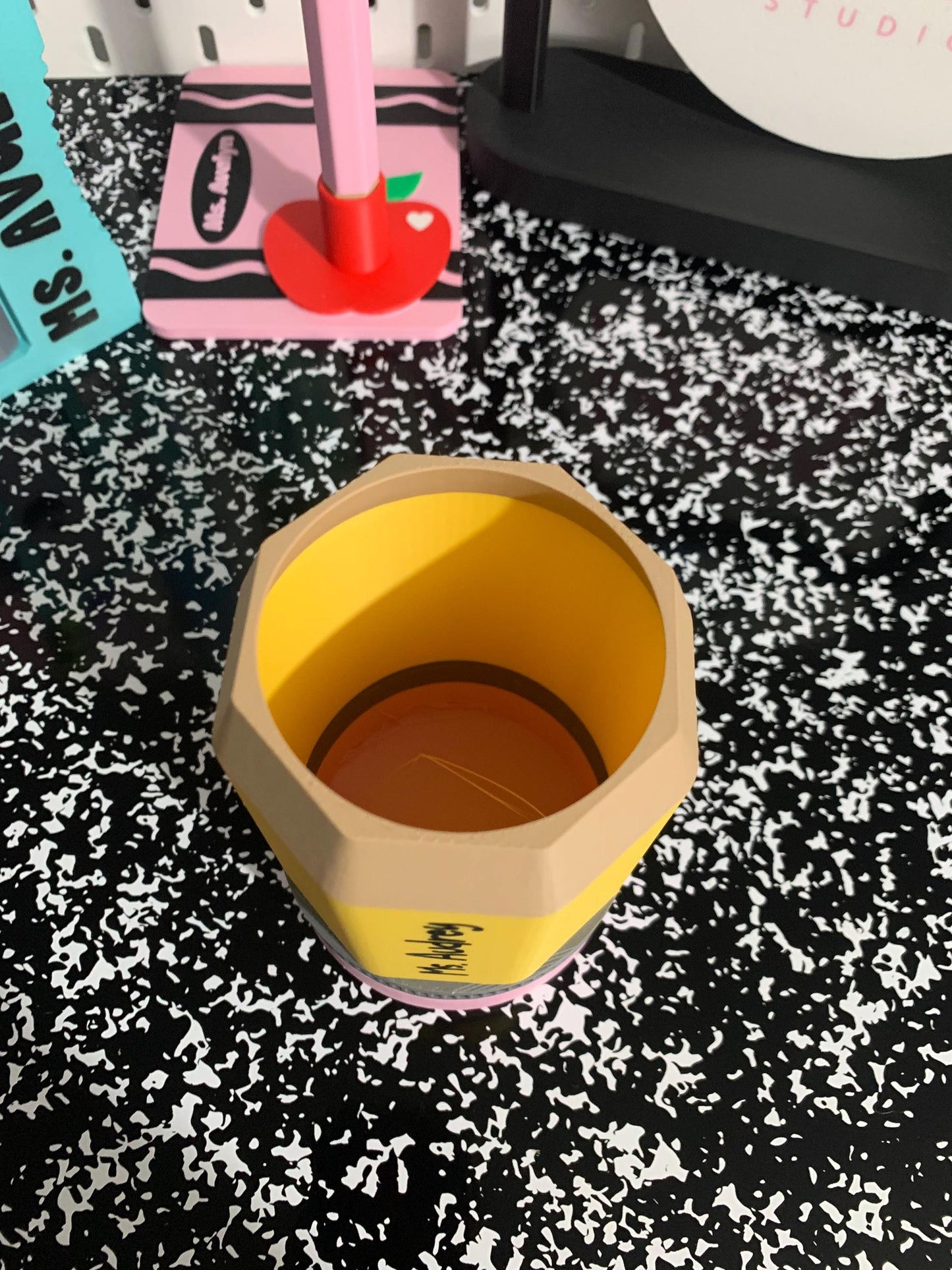 Inspired Pencil Holder – Personalized Teacher Desk Organizer | Custom Pencil Cup | 3D Printed Gift