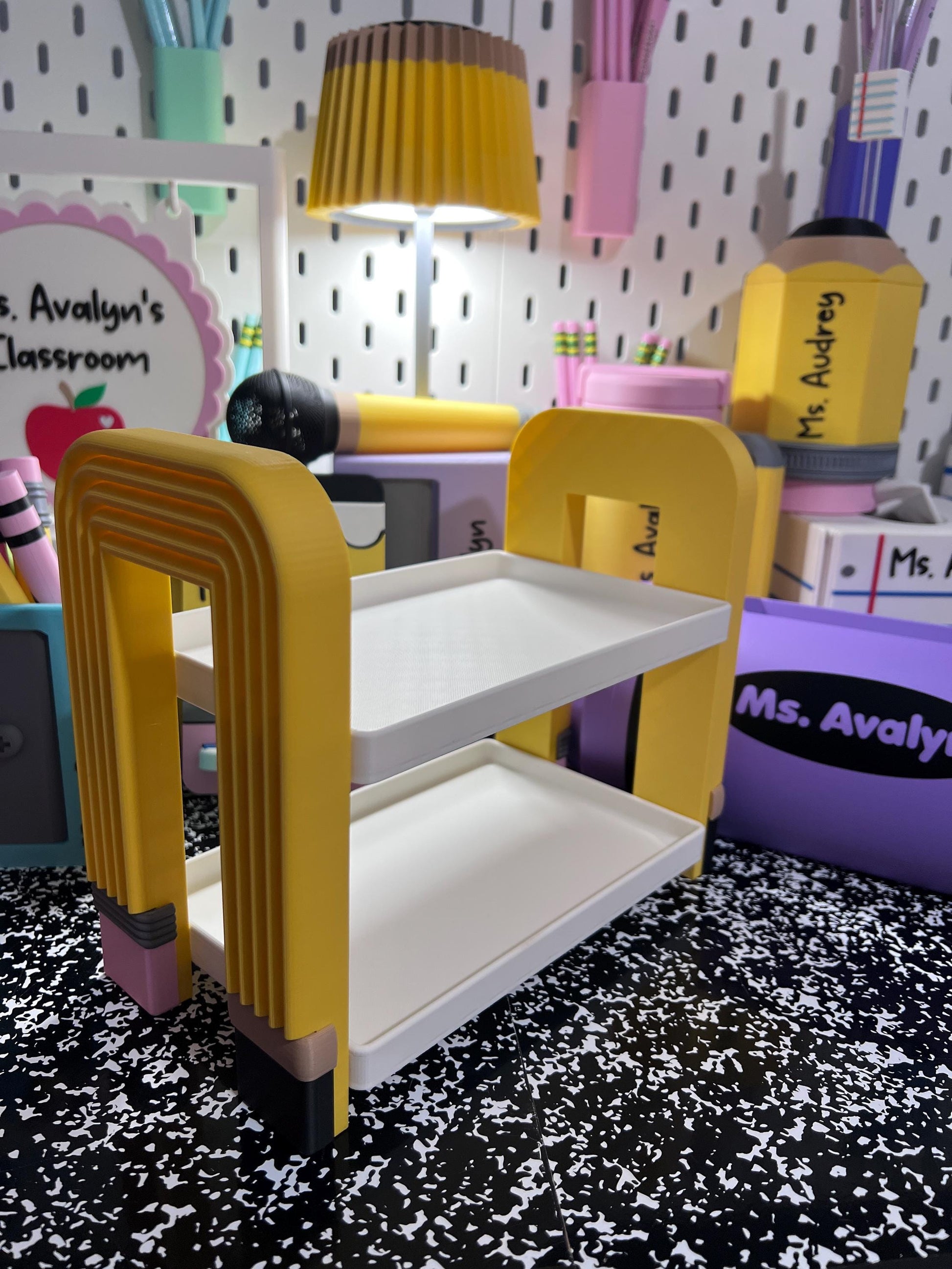 Modern Pencil Arch Shelf | Teacher Desk Organizer | 3D Printed Classroom Decor | Custom Pencil Shelf