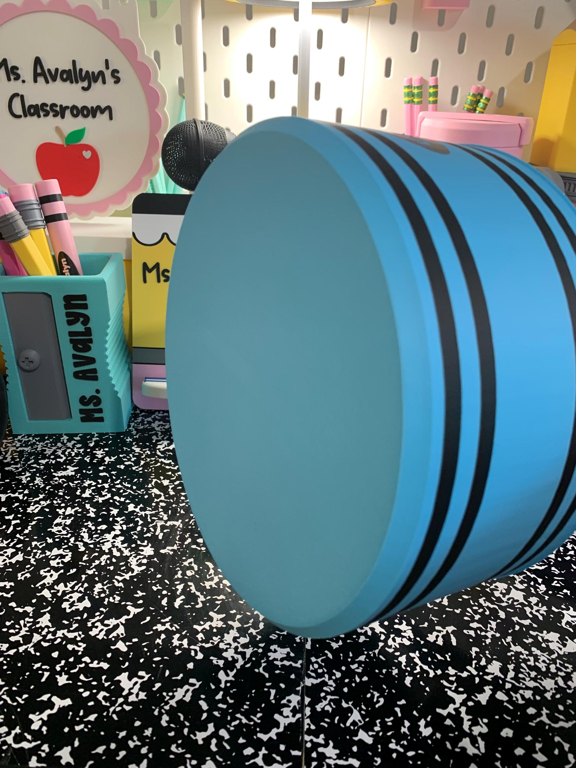 Crayon Inspired Caddy with Handle | Personalized 3D Printed Organizer | Custom Name Teacher Storage Caddy