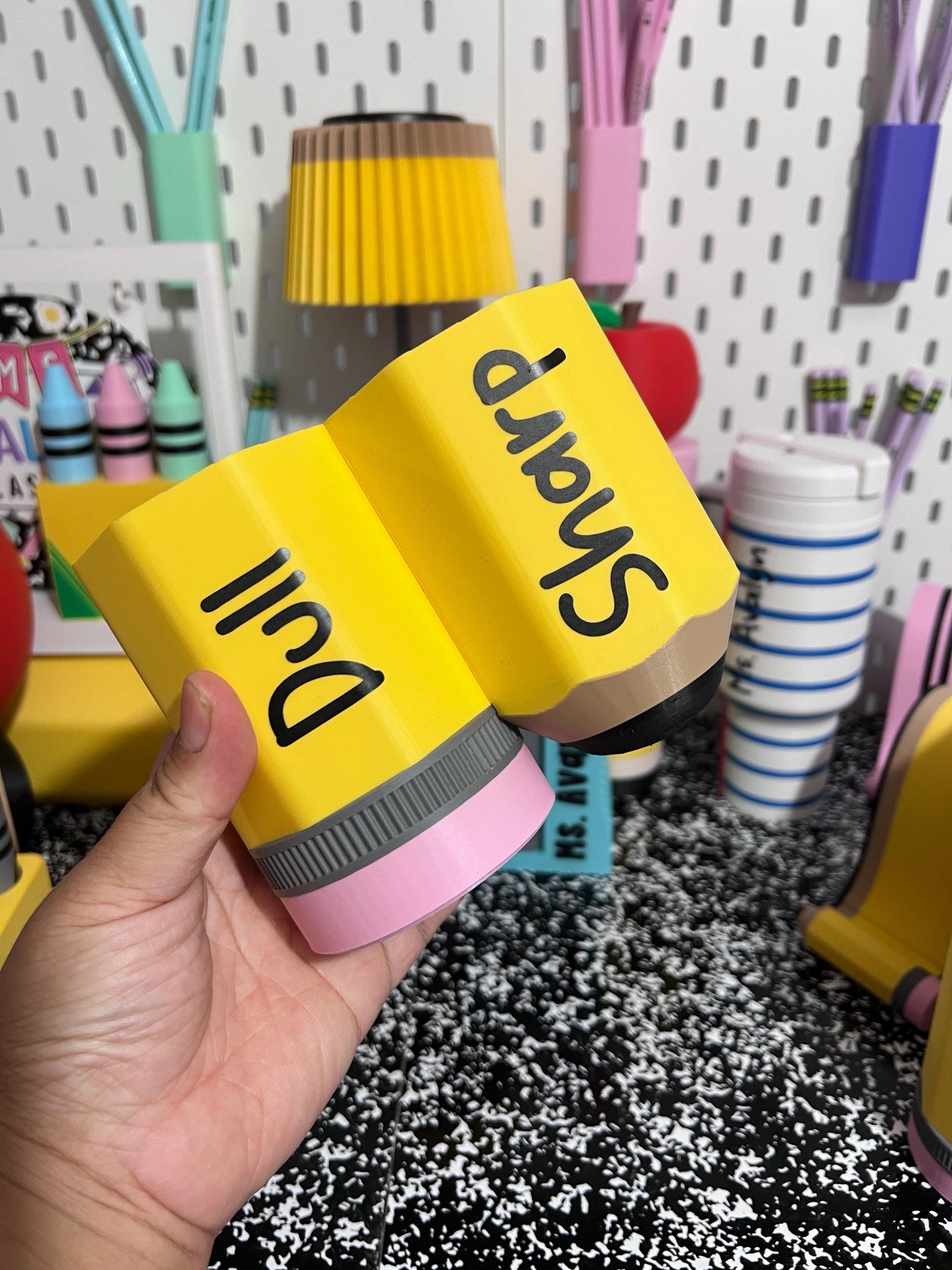 Dull and Sharp Pencil Holder, Pencil Inspired Teacher Desk Organizer, Classroom Pencil Holder, Teacher Gift, Back to School Classroom Decor