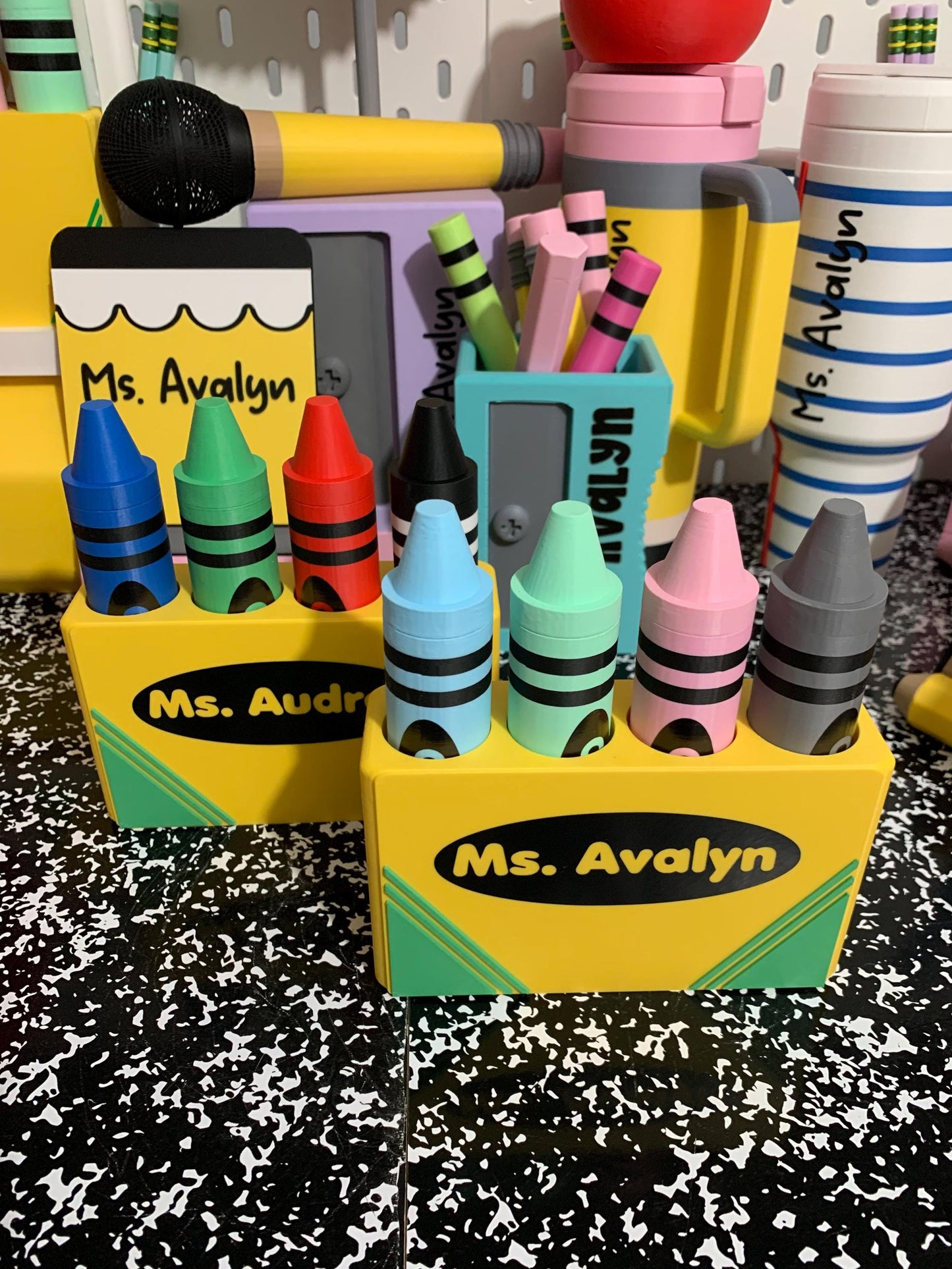 Crayon EXPO Marker Holder, Magnetic Dry Erase Marker Holder, Personalized Teacher Gift, Classroom Whiteboard Accessory, Teacher Desk Gift