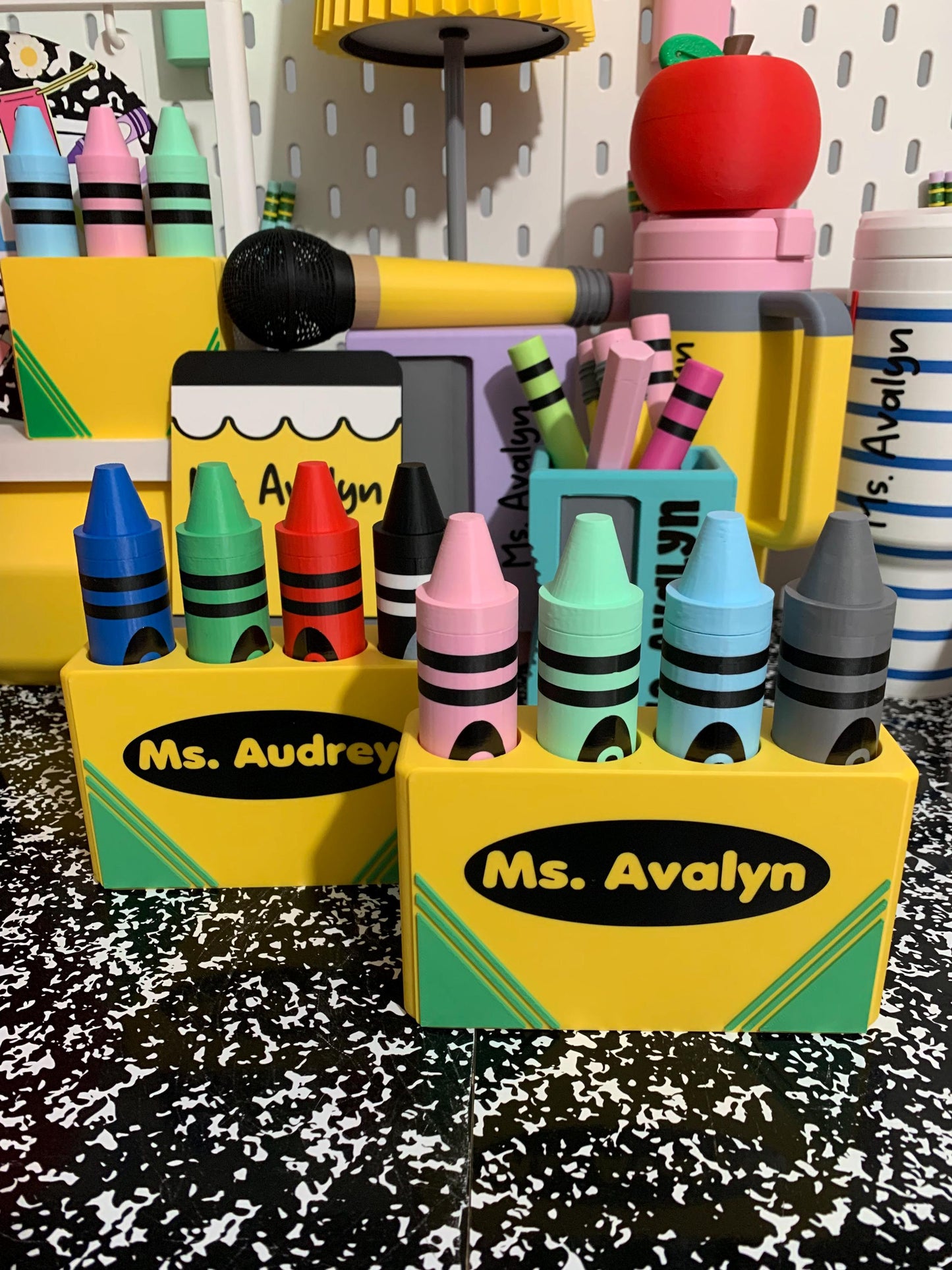 Crayon EXPO Marker Holder, Magnetic Dry Erase Marker Holder, Personalized Teacher Gift, Classroom Whiteboard Accessory, Teacher Desk Gift