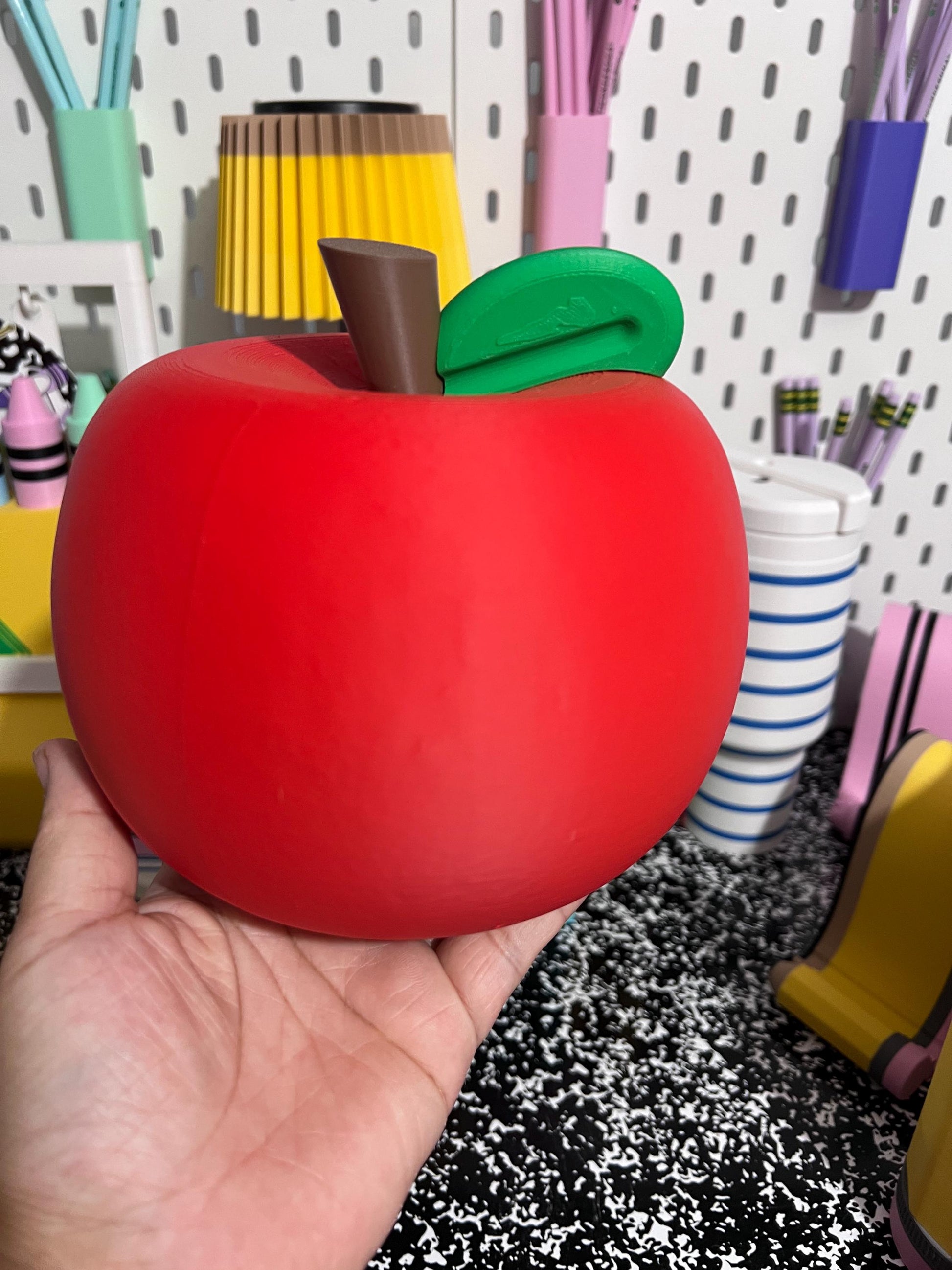 3D Printed Apple for Teacher, Teacher Desk Decor, Apple Teacher Gift, Classroom Decoration, Back to School Gift, Teacher Appreciation Gift