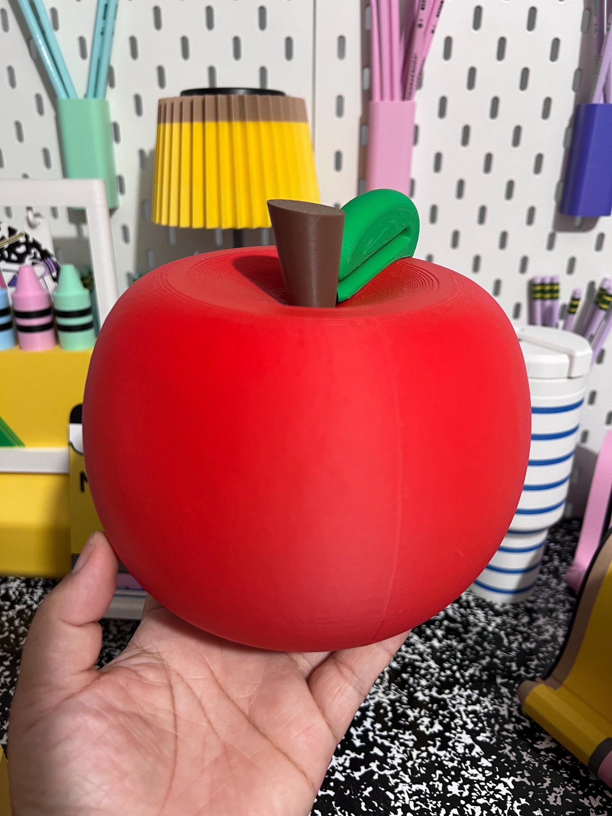 3D Printed Apple for Teacher, Teacher Desk Decor, Apple Teacher Gift, Classroom Decoration, Back to School Gift, Teacher Appreciation Gift