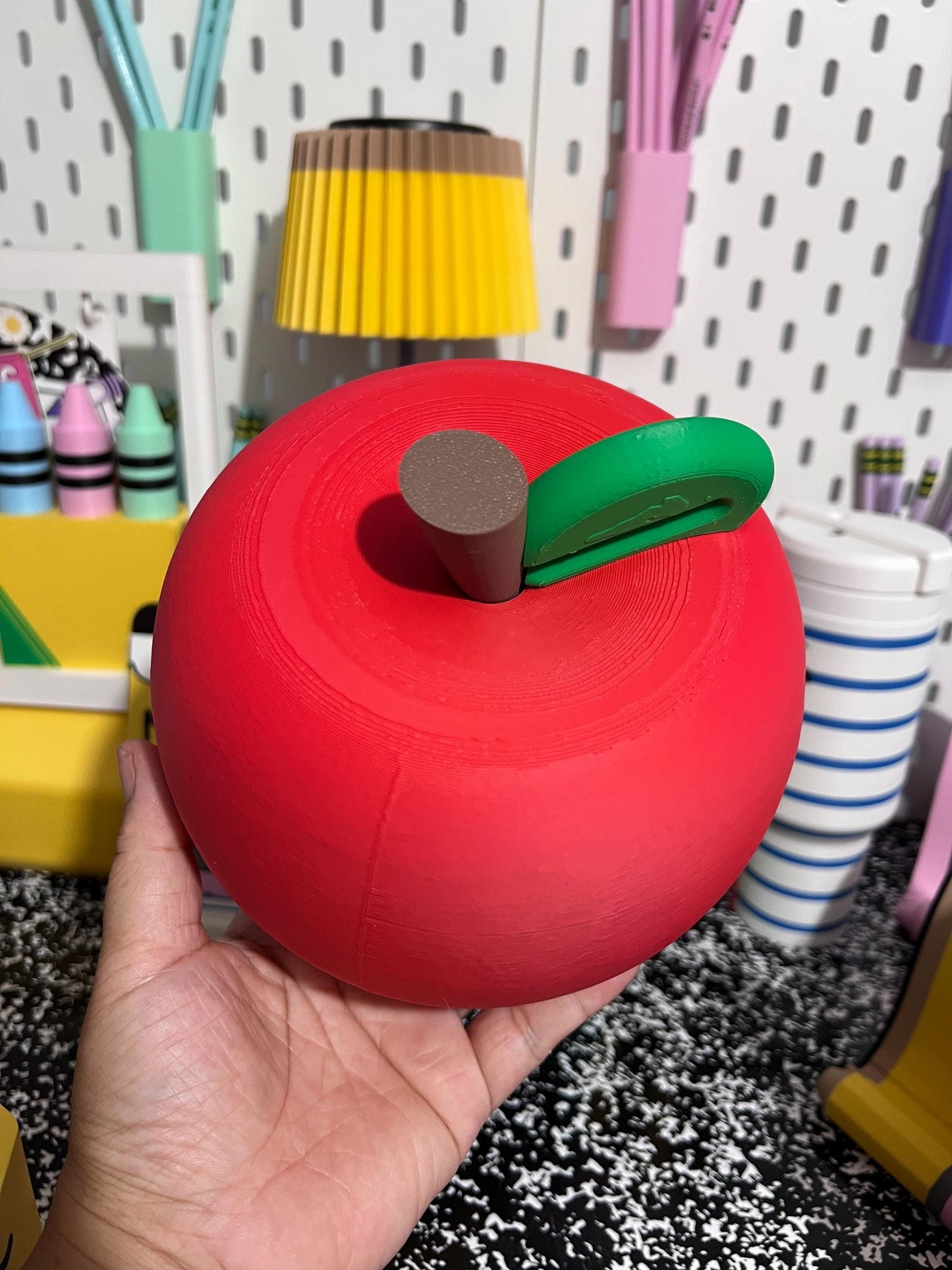 3D Printed Apple for Teacher, Teacher Desk Decor, Apple Teacher Gift, Classroom Decoration, Back to School Gift, Teacher Appreciation Gift
