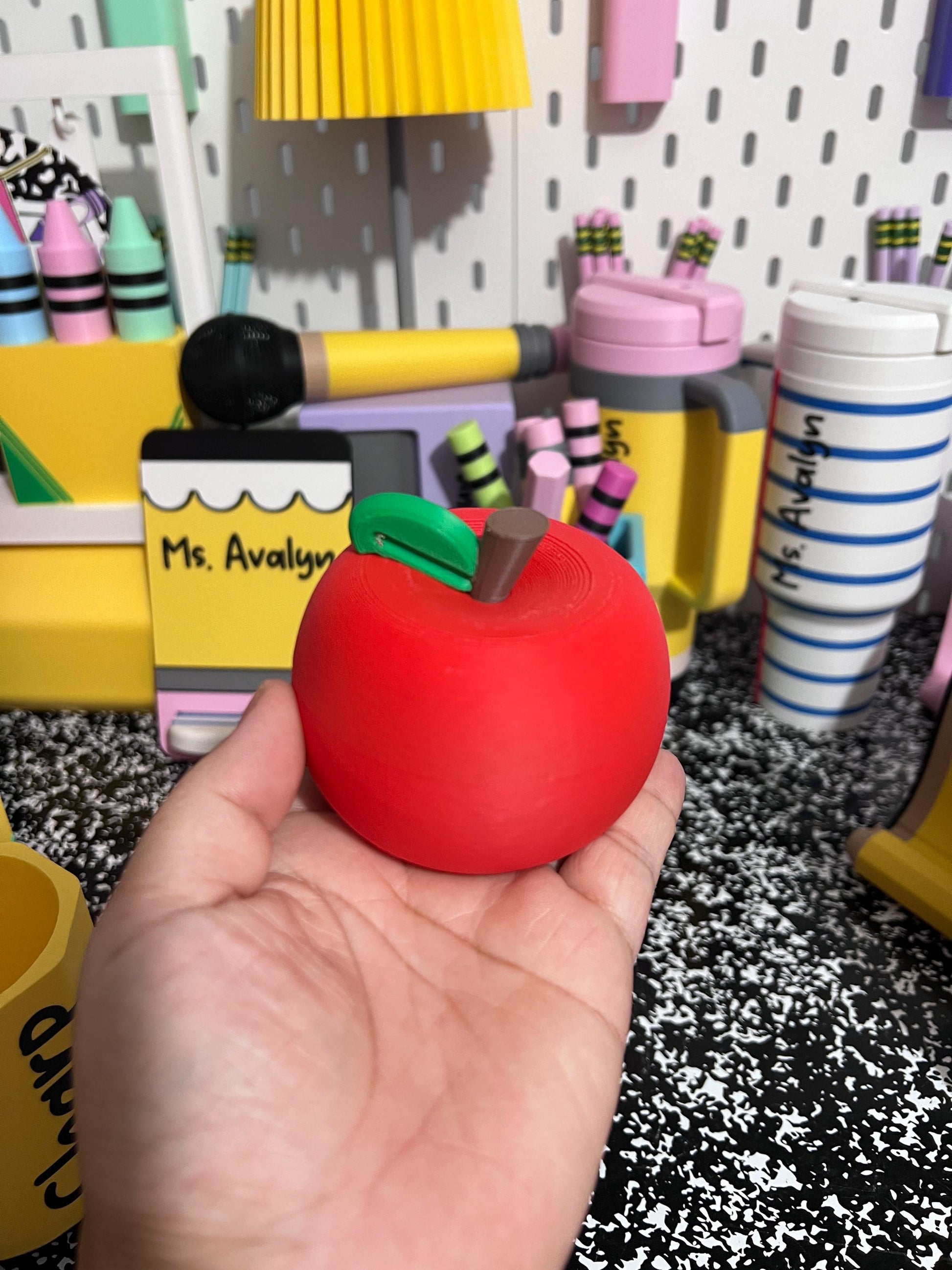 3D Printed Apple for Teacher, Teacher Desk Decor, Apple Teacher Gift, Classroom Decoration, Back to School Gift, Teacher Appreciation Gift