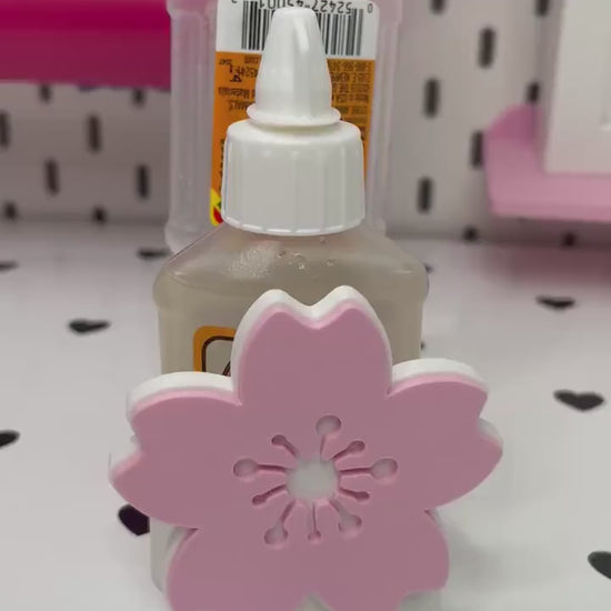Cherry Blossom Interchangeable Cover for Glue Storage – 3MF Files | Digital Download | Interchangeable Cover for Glue Storage