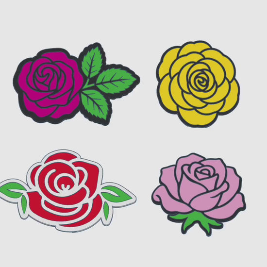 Rose-Inspired Interchangeable Glue Storage Covers – 3MF Digital File | Digital Download