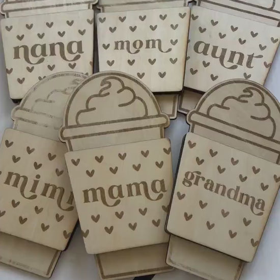 Frappuccino Gift Card Holder SVG - Wooden Heart, Laser Cut File
