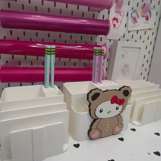Interchangeable Wider Desk Organizer 3D Print Files | Pencil Holder | Digital Download