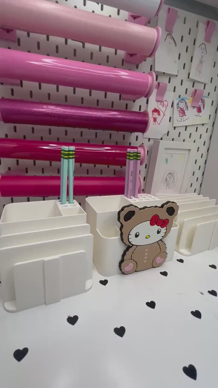 Interchangeable Wider Desk Organizer 3D Print Files | Pencil Holder | Digital Download