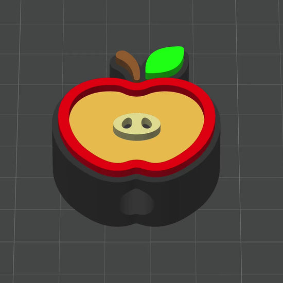 3D Apple Face Straw Topper STL File | Teacher Gift (Digital Download)