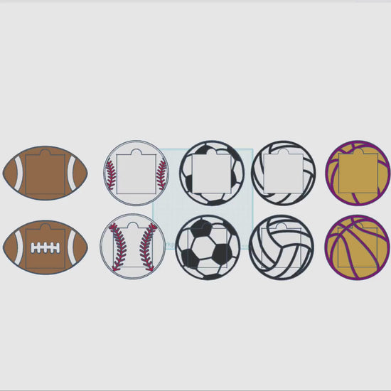 Sports Ball Sticky Note Holder STL Files – 3D Print Bundle – Digital Download