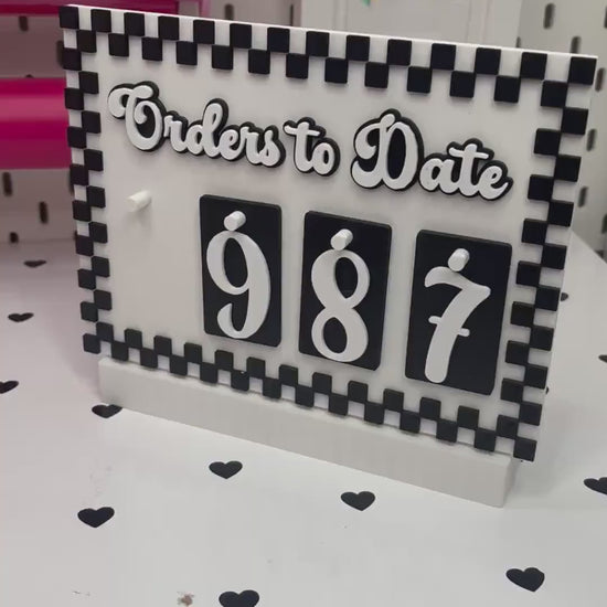 Checkered Border Orders to Date Tracker | 3D Print File (3MF)