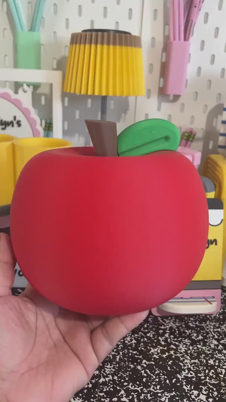 3D Printed Apple for Teacher, Teacher Desk Decor, Apple Teacher Gift, Classroom Decoration, Back to School Gift, Teacher Appreciation Gift