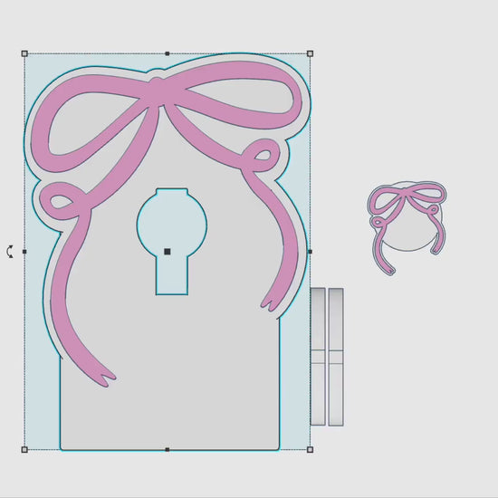 Draping Bow Badge Reel Display Stand and Flatback – 3MF Files | Digital Download Badge Reel Display Stand | Draping Bow Flatback | Cover