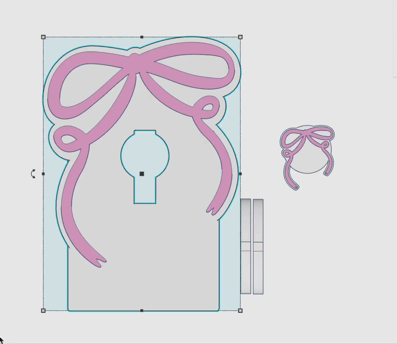 Draping Bow Badge Reel Display Stand and Flatback – 3MF Files | Digital Download Badge Reel Display Stand | Draping Bow Flatback | Cover