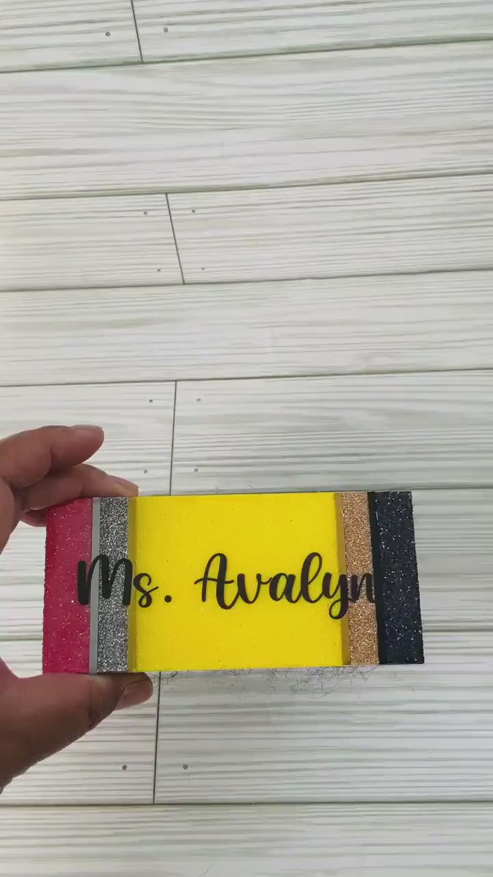 Pencil Whiteboard Eraser | Teacher Gifts | Yellow Pencil Glitter Eraser | Classroom Supplies