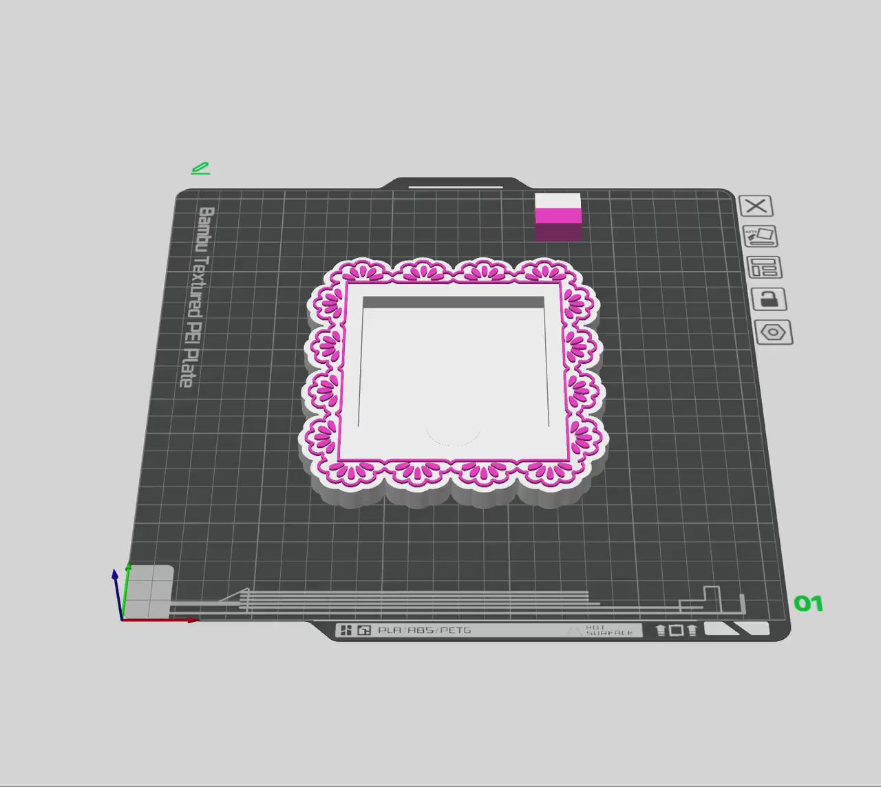 Lace Post-It Note Holder STL File | 3D Print Design