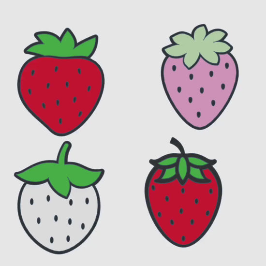 Strawberry-Inspired Interchangeable Glue Storage Covers – 3MF Digital File | Digital Download