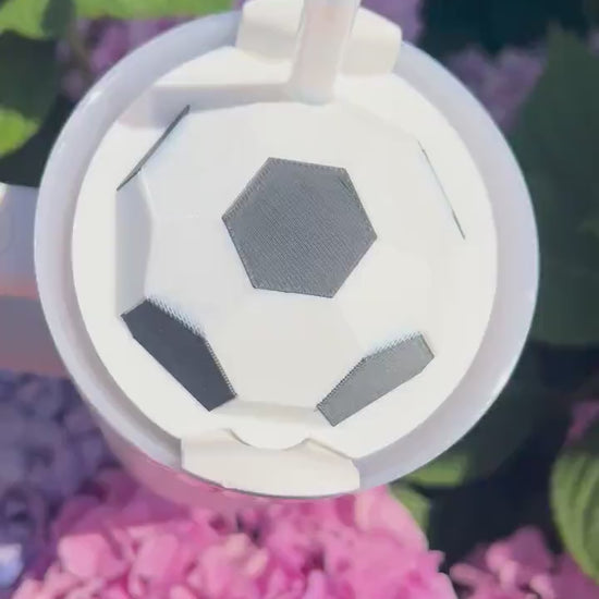 3D Printed Soccer Straw Topper: Stanley Tumbler Accessory