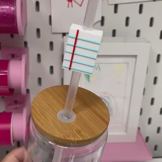 School Themed Straw Topper 3MF File | 8mm and 10mm Straws (Digital Download)
