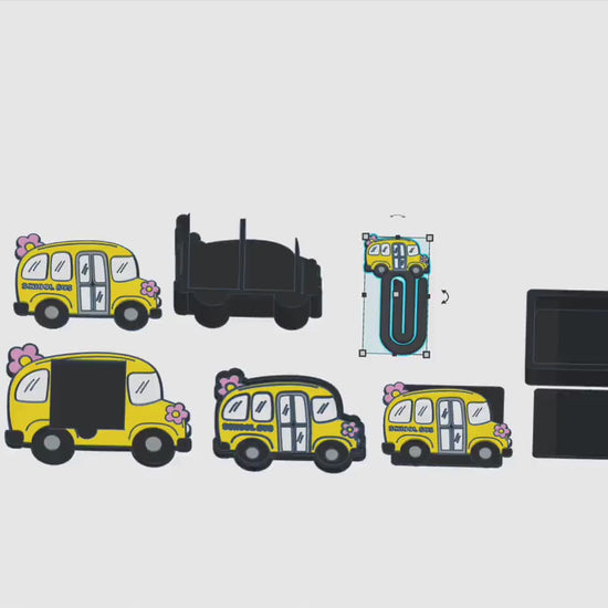 School Bus Desk Accessories Bundle – 3MF Files | 3D Print Desk Decor | Digital Download