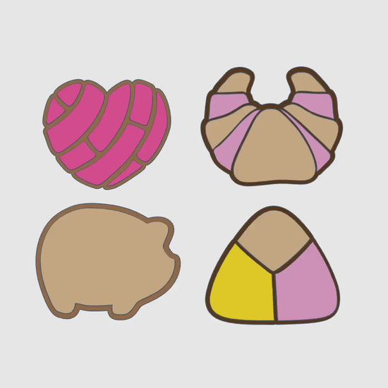 Pan Dulce-Inspired Interchangeable Glue Storage Covers – 3MF Digital File | Digital Download | Set of 4 Bows