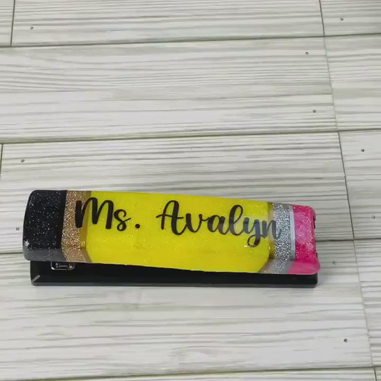 Glitter Pencil Stapler: Unique Teacher Desk Accessory