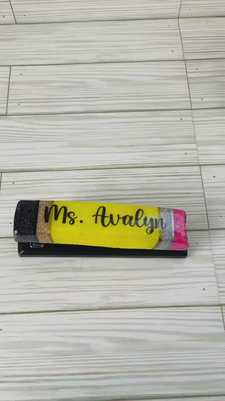Glitter Pencil Stapler: Unique Teacher Desk Accessory