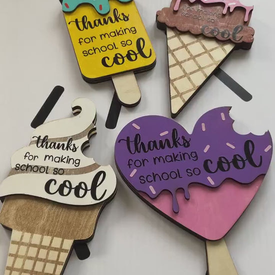 Ice Cream Gift Card Holder Magnet: Teacher Appreciation Gift