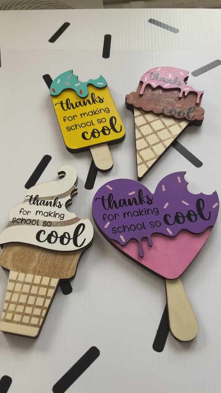 Ice Cream Gift Card Holder Magnet: Teacher Appreciation Gift