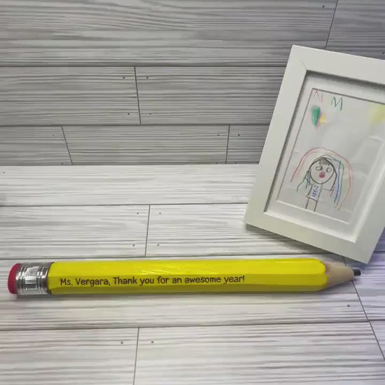 Personalized Engraved Jumbo Yellow Pencil | Teacher Gift