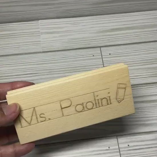Personalized Laser Engraved Whiteboard Eraser | Teacher Gift