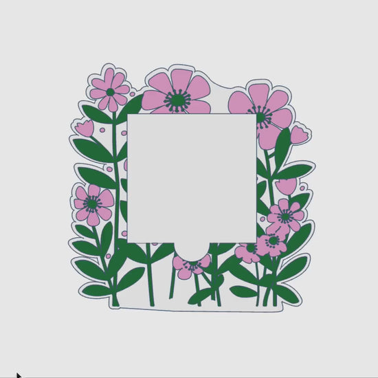 Floral Post-It Note Holder STL | Field of Flowers Design (Digital Download)