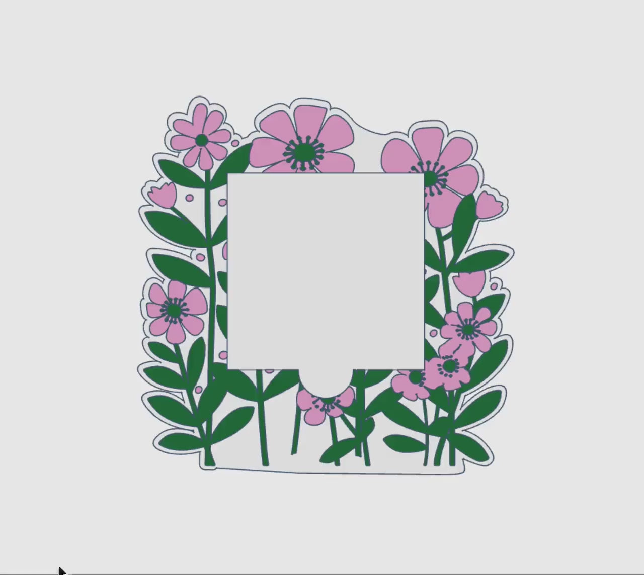 Floral Post-It Note Holder STL | Field of Flowers Design (Digital Download)
