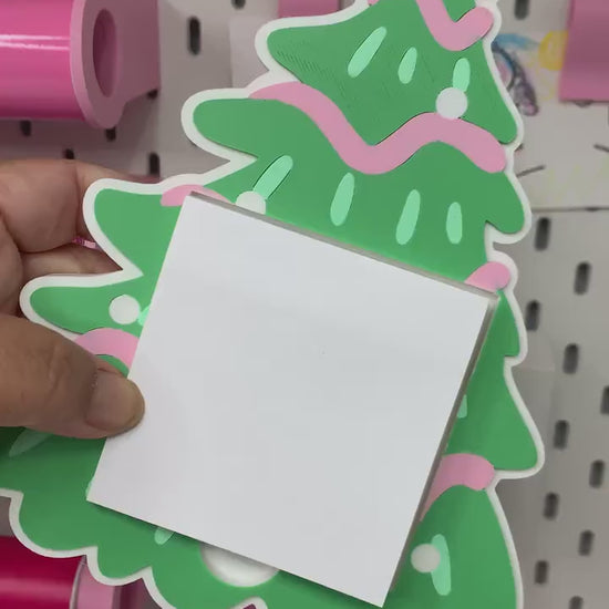 Christmas Tree Note Holder STL File – Holiday Desk Clip Digital Download