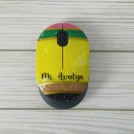 Pencil Wireless Mouse | Glitter Teacher Gift