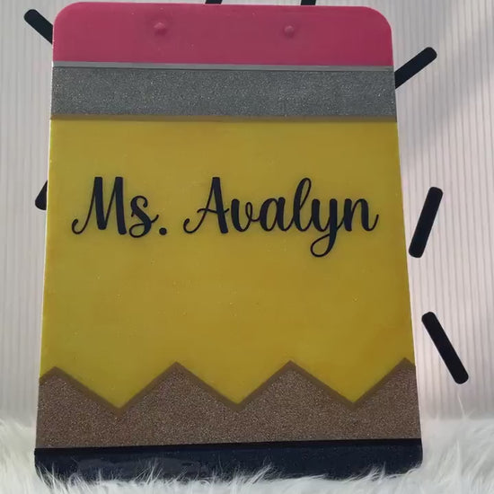 Personalized Glitter Letter Clipboard: Teacher Appreciation Gift