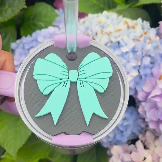 3D Printed Coquette Bow Straw Topper: Girly Stanley Tumbler Accessory