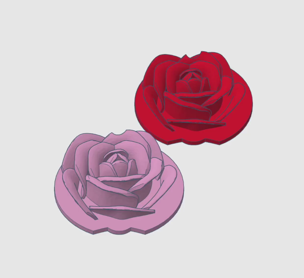 Rose Stanley Cup Topper STL & 3MF Files – 20oz, 30oz and 40oz | Digital Download