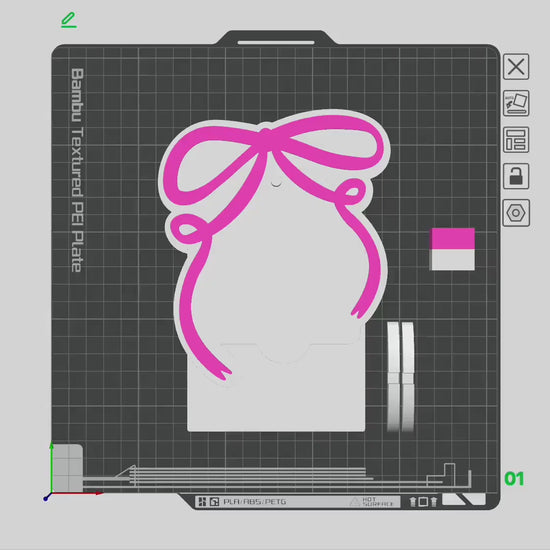 Draping Bow Key Display Stand – 3MF Files | Digital Download Key Display Stand