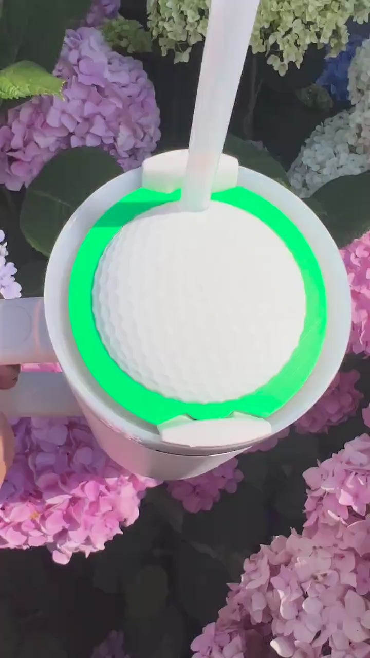 3D Printed Golf Ball Straw Topper: Stanley Tumbler Accessory