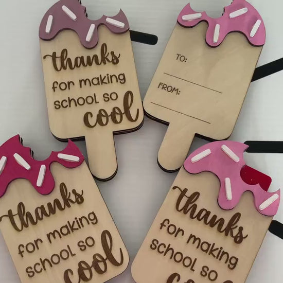 Popsicle Teacher Gift Card Holder | End of Year Plywood Thank You