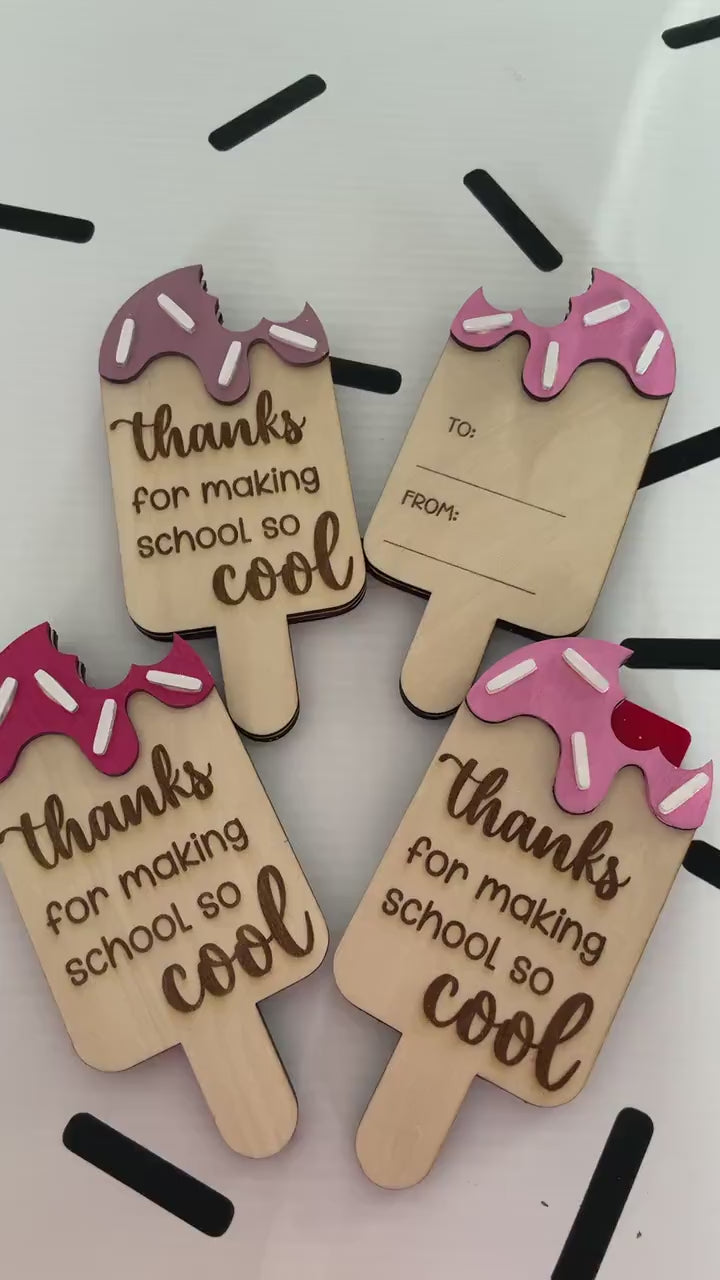 Popsicle Teacher Gift Card Holder | End of Year Plywood Thank You