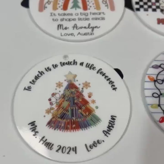Personalized Teacher Ornament | Acrylic Holiday Keepsake