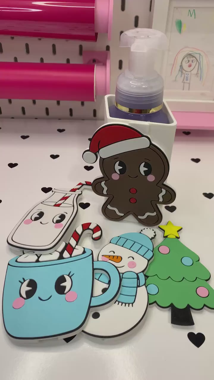 Interchangeable Holiday-Themed Soap Holder – 3D Print STL/3MF Files | Snowman, Gingerbread, Tree, Mug, Milk | Skinny & Chubby BBW Holders